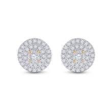 Load image into Gallery viewer, Radiant Reflections: 10kt Yellow Gold Women's Diamond Circle Earrings - Splendid Jewellery