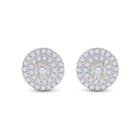 Radiant Reflections: 10kt Yellow Gold Women's Diamond Circle Earrings - Splendid Jewellery