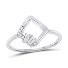 Radiant Reflections: 14kt White Gold Baguette Diamond Modern Fashion Ring - Splendid Jewellery