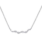 Radiant Reflections: 14kt White Gold Diamond Bar Necklace - Splendid Jewellery
