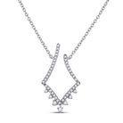 Radiant Reflections: 14kt White Gold Diamond Elegance Necklace - Splendid Jewellery