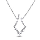 Radiant Reflections: 14kt White Gold Diamond Elegance Necklace - Splendid Jewellery
