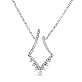 Radiant Reflections: 14kt White Gold Diamond Elegance Necklace - Splendid Jewellery