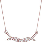 Radiant Rose Gold Diamond Twist Bar Necklace - A Captivating Masterpiece of Elegance - Splendid Jewellery