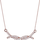 Radiant Rose Gold Diamond Twist Bar Necklace - A Captivating Masterpiece of Elegance - Splendid Jewellery