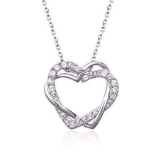 Load image into Gallery viewer, Radiant Rose Gold Heart Pendant With Cubic Zirconia Crystal - Silver Jewellery for Women - Splendid Jewellery