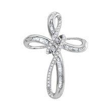 Load image into Gallery viewer, Radiant Spirit: 10kt White Gold Diamond Cross Pendant - Splendid Jewellery