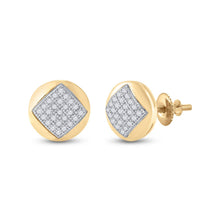 Load image into Gallery viewer, Radiant Splendor: 10kt Yellow Gold Diamond Cluster Earrings - Splendid Jewellery