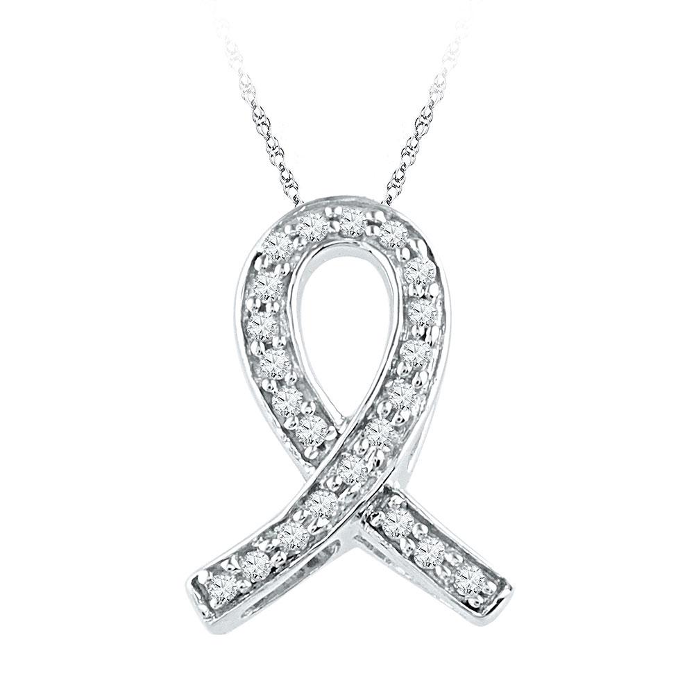 Ribbon of Compassion Diamond Pendant - Splendid Jewellery