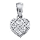 Romantic Heart Cluster Diamond Pendant - Splendid Jewellery