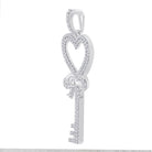 Romantic Heart Key Diamond Pendant - Captivating Love and Brilliance - Splendid Jewellery