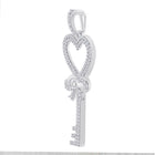 Romantic Heart Key Diamond Pendant - Captivating Love and Brilliance - Splendid Jewellery