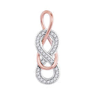 Romantic Infinity Love Diamond Pendant in 10kt White Gold - Splendid Jewellery