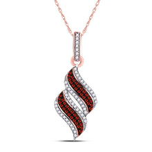 Load image into Gallery viewer, Romantic Rose Gold Diamond Cascade Pendant - Splendid Jewellery