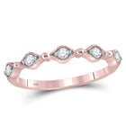 Rose Gold Diamond Contour Stackable Band: A Delicate Sparkle of Elegance - Splendid Jewellery