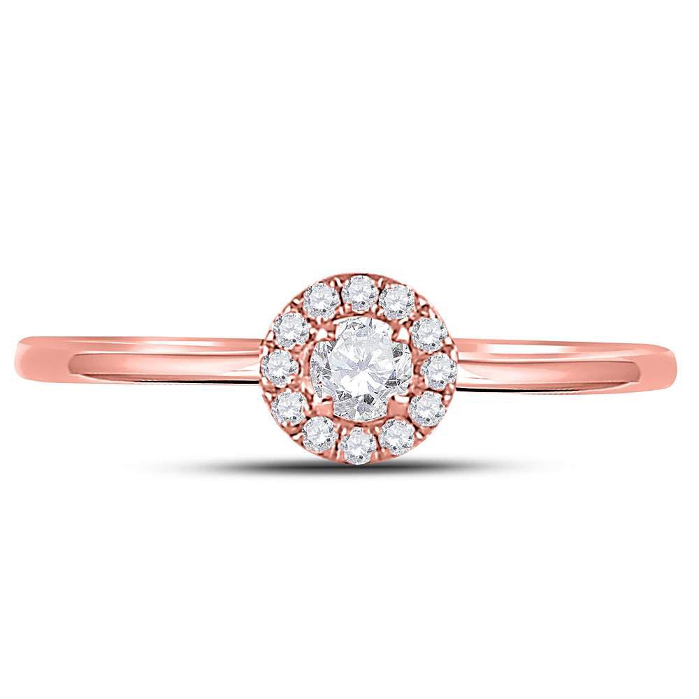 Rose Gold Diamond Elegance Stackable Band Ring - Splendid Jewellery