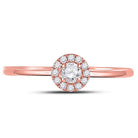 Rose Gold Diamond Elegance Stackable Band Ring - Splendid Jewellery