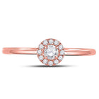 Rose Gold Diamond Elegance Stackable Band Ring - Splendid Jewellery