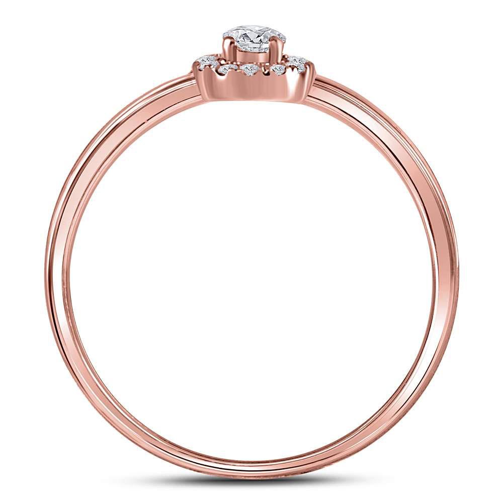 Rose Gold Diamond Elegance Stackable Band Ring - Splendid Jewellery