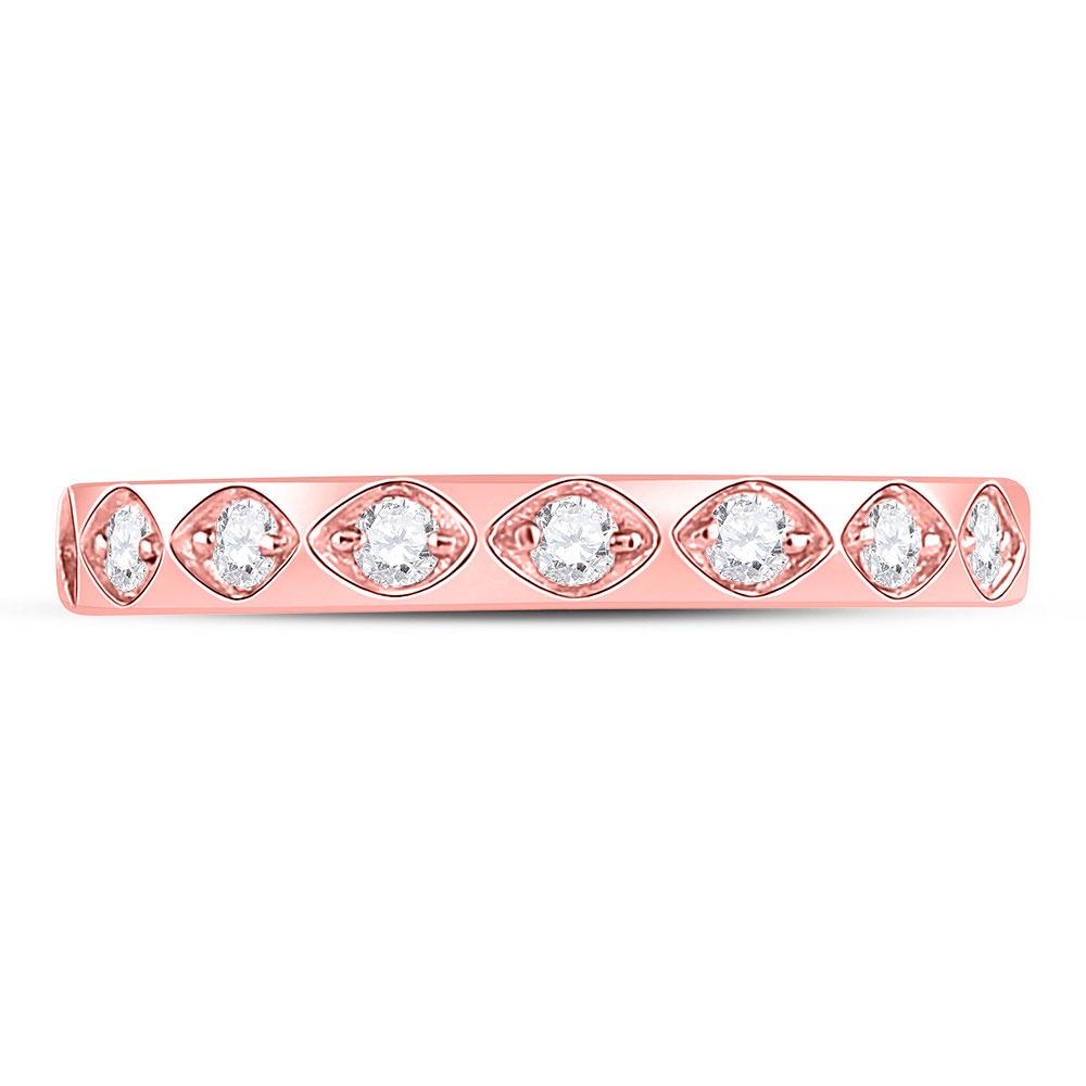 Rose Gold Diamond Flush Stackable Band Ring - A Captivating Piece of Elegance - Splendid Jewellery