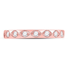 Load image into Gallery viewer, Rose Gold Diamond Flush Stackable Band Ring - A Captivating Piece of Elegance - Splendid Jewellery