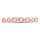 Rose Gold Diamond Flush Stackable Band Ring - A Captivating Piece of Elegance - Splendid Jewellery