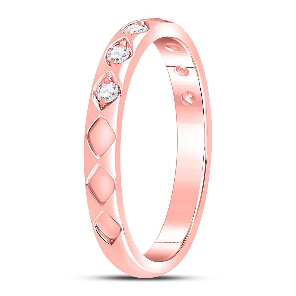 Rose Gold Diamond Flush Stackable Band Ring - A Captivating Piece of Elegance - Splendid Jewellery