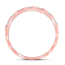 Rose Gold Diamond Flush Stackable Band Ring - A Captivating Piece of Elegance - Splendid Jewellery