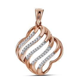 Rose Gold Diamond Quatrefoil Strand Pendant - A Radiant Symbol of Love and Elegance - Splendid Jewellery