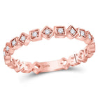 Rose Gold Diamond Square Stackable Band: A Delicate and Elegant Touch of Sparkle - Splendid Jewellery
