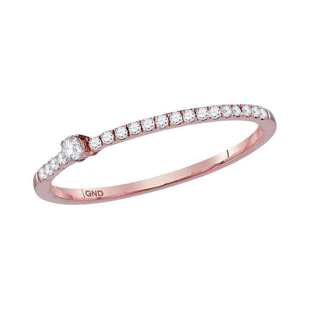 Rose Gold Diamond Stacking Elegance Ring - Splendid Jewellery