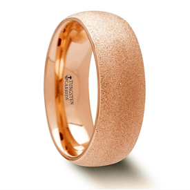 Rose Gold Plated Tungsten Wedding Band Splendid Jewellery