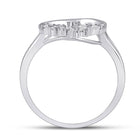 Scattered Brilliance: 14kt White Gold Oval Diamond Fashion Ring - Splendid Jewellery