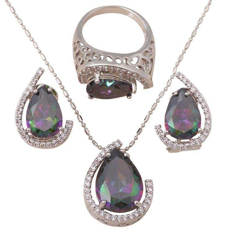Silver 925 Pendants, Earrings and Ring Jewelry set - Splendid Jewellery