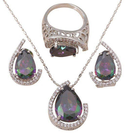 Silver 925 Pendants, Earrings and Ring Jewelry set - Splendid Jewellery