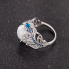 Silver Vintage Ring with Opal Stone - Splendid Jewellery