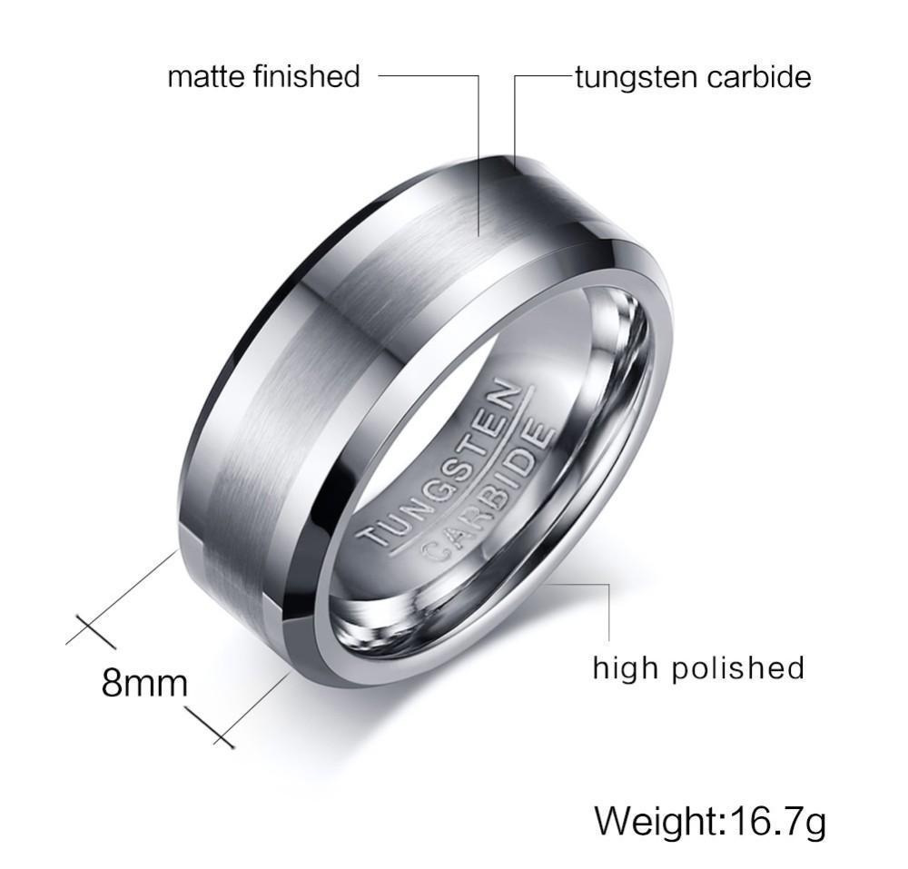 Sleek Tungsten Carbide Wedding Band - Splendid Jewellery