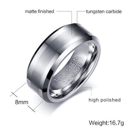 Sleek Tungsten Carbide Wedding Band Splendid Jewellery