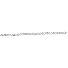 Sparkling Affection: 10kt White Gold Womens Round Diamond XOXO Bracelet 1 Cttw - Splendid Jewellery