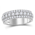 Sparkling Brilliance: 10kt White Gold Diamond Studded Band Ring - Splendid Jewellery
