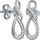 Sparkling Brilliance: 10kt White Gold Round Diamond Fashion Earrings - Splendid Jewellery