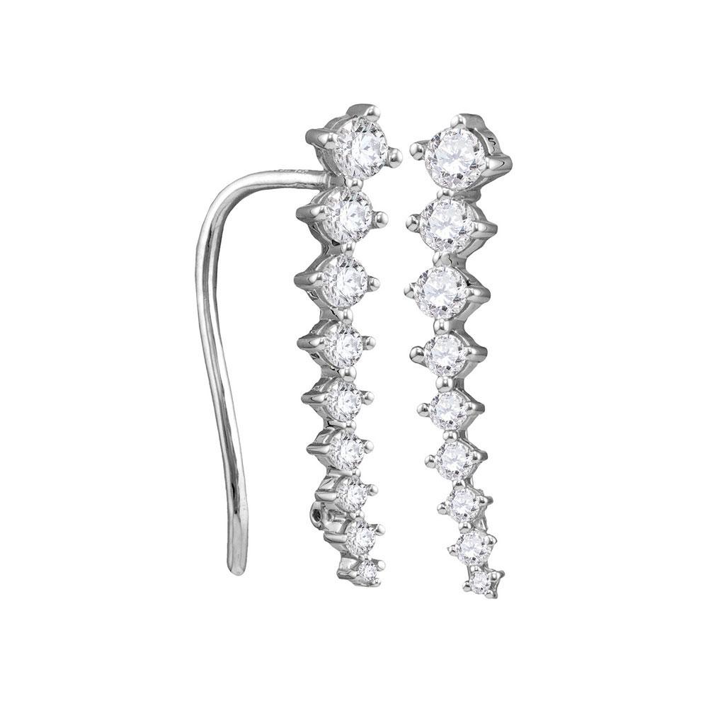 Sparkling Cascade Diamond Climber Earrings - Splendid Jewellery