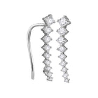 Sparkling Cascade Diamond Climber Earrings - Splendid Jewellery