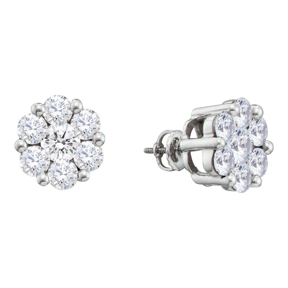 Sparkling Diamond Blossom Earrings - Splendid Jewellery