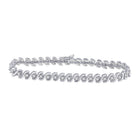 Sparkling Diamond Delight - 10kt White Gold Women's Round Diamond Tennis Bracelet 1/2 Cttw - Splendid Jewellery