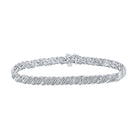 Sparkling Diamond Delight - 10kt White Gold Women's Tennis Bracelet with 1/2 Ct.t.w. Round Diamonds - Splendid Jewellery