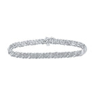 Sparkling Diamond Delight - 10kt White Gold Women's Tennis Bracelet with 1/2 Ct.t.w. Round Diamonds - Splendid Jewellery