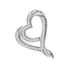 Sparkling Diamond Heart & Love Symbol Pendant in 10kt White Gold - Splendid Jewellery