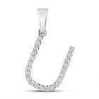 Sparkling Diamond Initial Pendant in 10kt White Gold - Splendid Jewellery