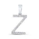 Sparkling Diamond Initial Pendant in White Gold - Personalized Elegance and Brilliance - Splendid Jewellery